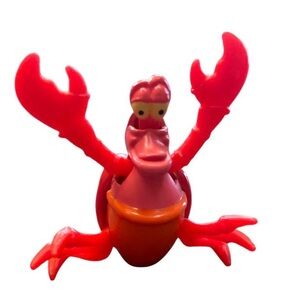 DISNEY 1997 THE LITTLE MERMAID WIND-UP SEBASTIAN THE CRAB MCDONALDS FIGURE 3”